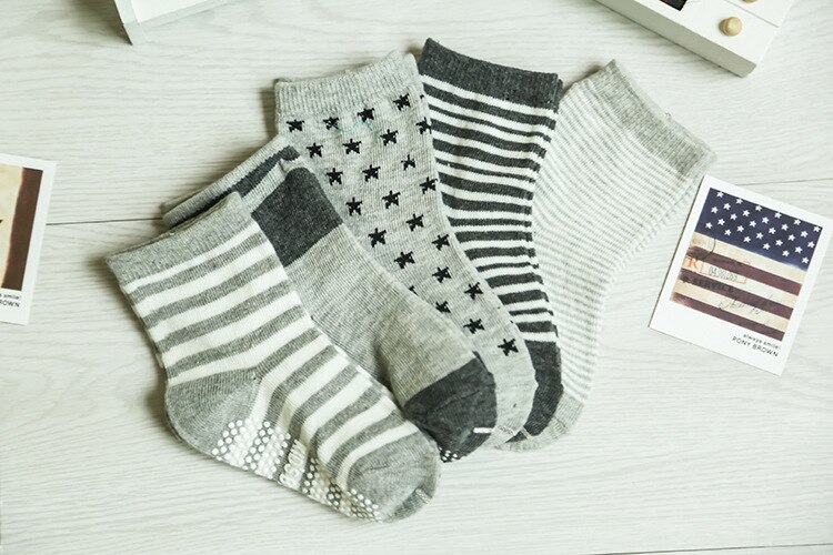 Newborn Baby Socks Cotton Boy Striped Floor Socks Baby Non-slip Socks Children's Anti Slip Socks 5pair 2pair 1pair