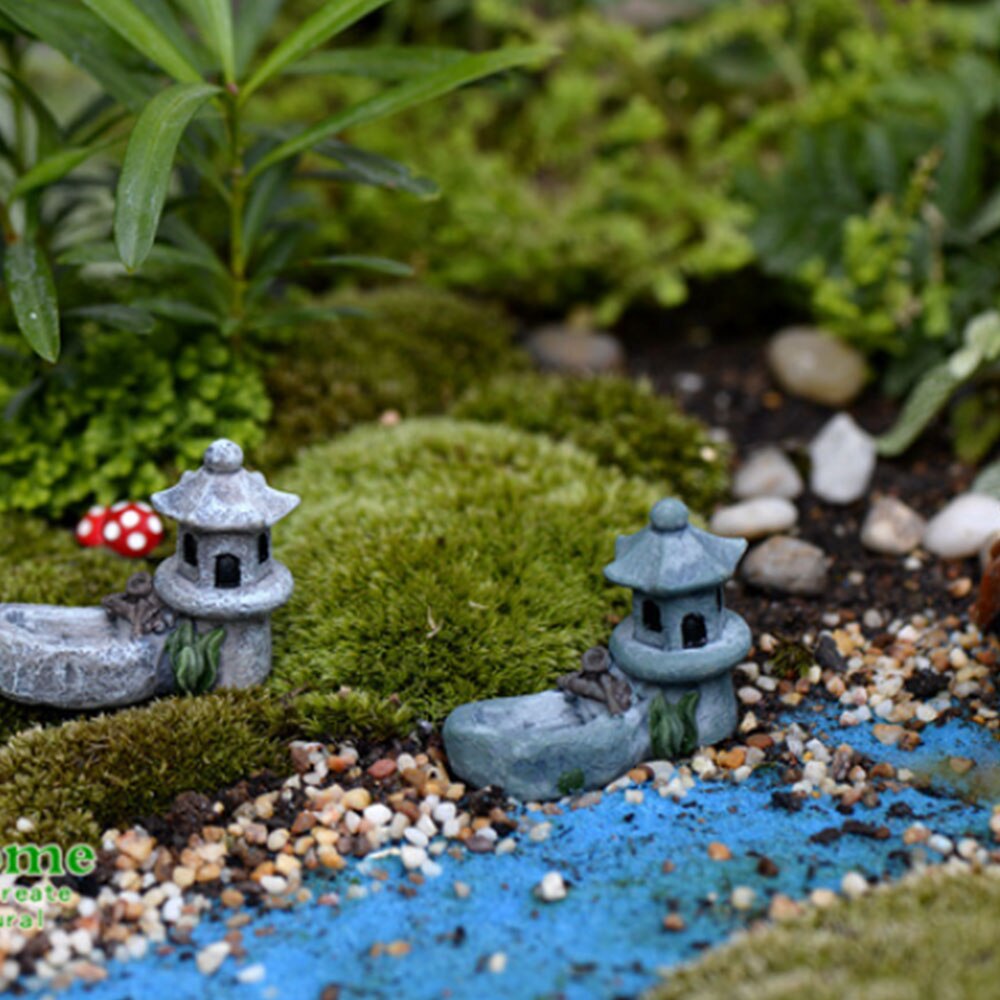 Harpiks have miniature håndværk gårdhave landskab smukt legetøj græsplæne gør-det-selv figurer naturtro bonsai mikro landskab have mini