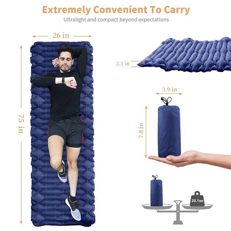 Camping Sleeping Pad Best Sleeping Pads Portable Ultralight Sleeping Mattress for Outdoor Camping Backpacking Hiking