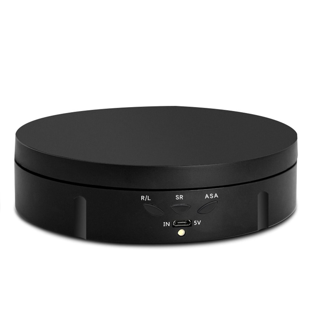 Charging Automatic Turntable Live Turntable Jewelry Electric Rotating Table 360 Degree Rotate Panoramic Display Table: Ivory