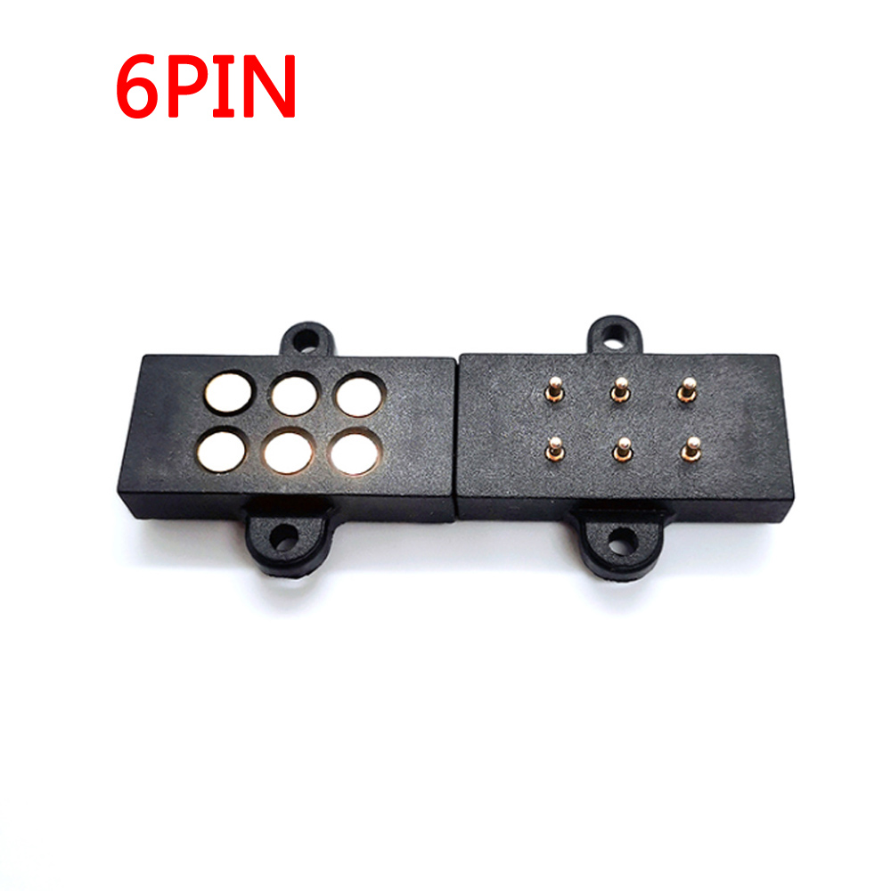 3set 6P Magnetic Pogo Pin Connector 6 Positions Pitch 2.2mm 3A Spring Loaded Header Contact for Charge Data Transfer cable Probe