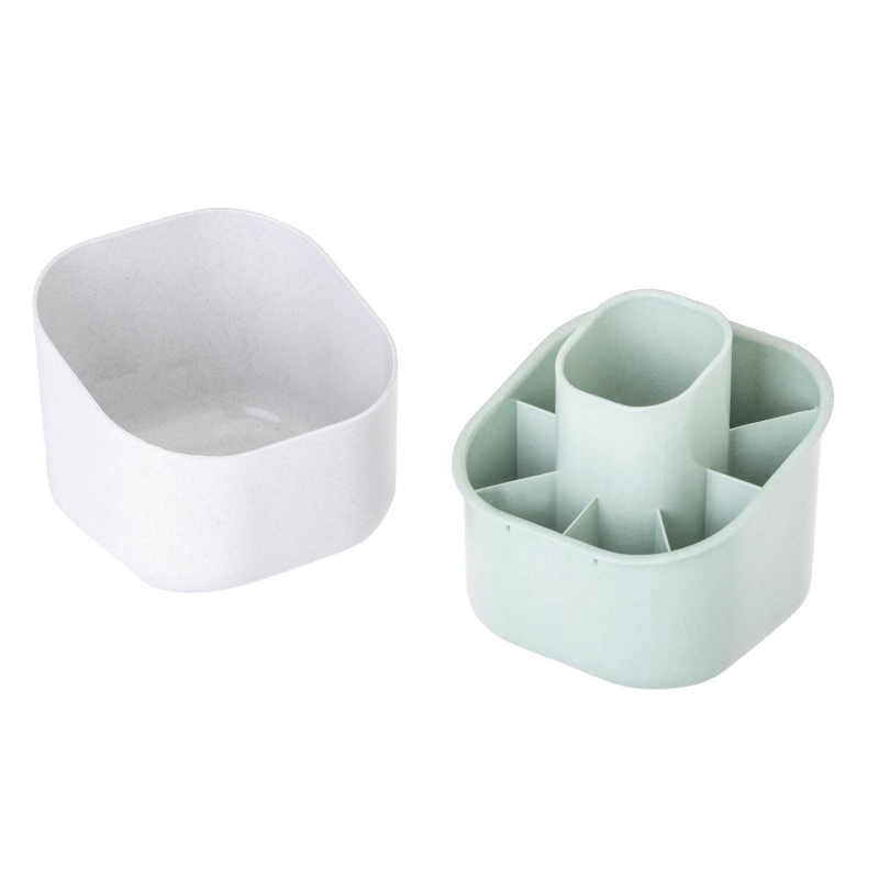 Accesorios de cocina Escurrecubiertos de Cocina de Color Gris Claro y Turquesa V9925