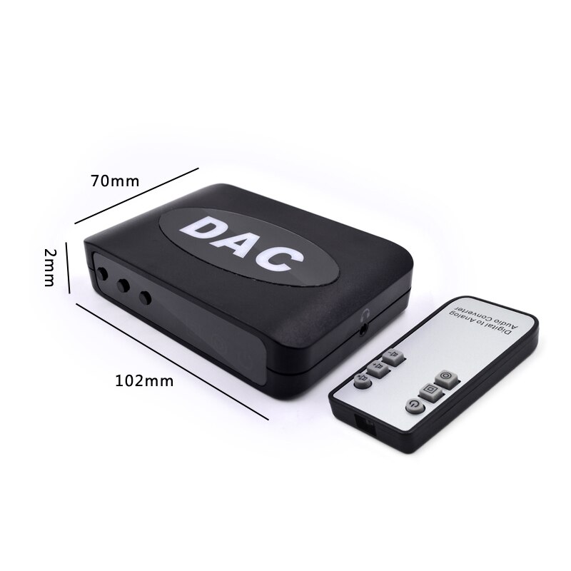 Digital to Analog Audio Converter Audio Signals to AV Power Amplifiers Audio Adapter