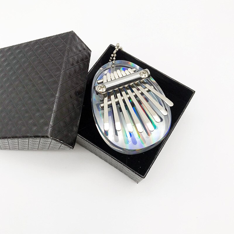 7 / 17 Toetsen Kalimba Acryl Transparante Regenboog Duim Piano Vinger Piano Voor Beginners Mannelijke Vrouwelijke Toetsenbord Instrumenten: 7 key oval