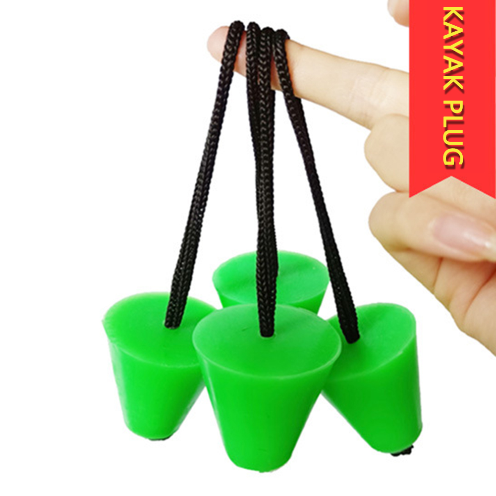 4pcs Universal Kayak Drain Holes Plugs Canoe Marine Boat Dinghy Scupper Plug Drain Holes Stopper Kit With Cord Rope