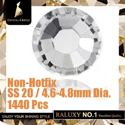 Kristallen kasteel zonder hotfix diy strass steentjes voor nagels 5a strass steentjes en kristallen zelfklevende niet-fix strass steentjes voor knutselwerkjes: Ss20 1440 stuks