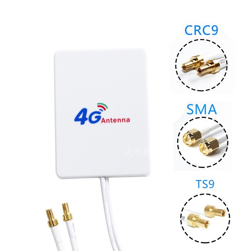 Realizador de sinal 3g 4g lte, acompanha cabo de extensão de duas cabeças, alto ganho, 28dbi, antena pequena plana externa, 2m