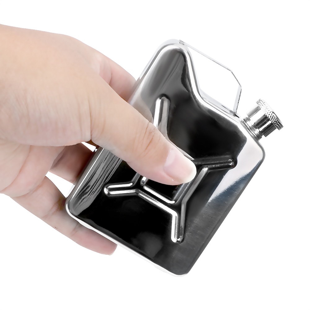 HILIFE Drinkware 5oz Stainless Steel Alcohol Wine Container Whisky Vodka Bottle Kit Gasoline Bucket Style Hip Flasks