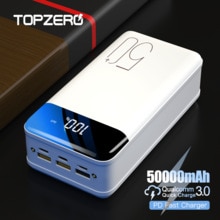 Power Bank 50000mAh 18W PD QC3.0 Quick Charge Poverbank External Battery Portable Powerbank 50000mAh for iPhone 12 Pro 11 Xiaomi