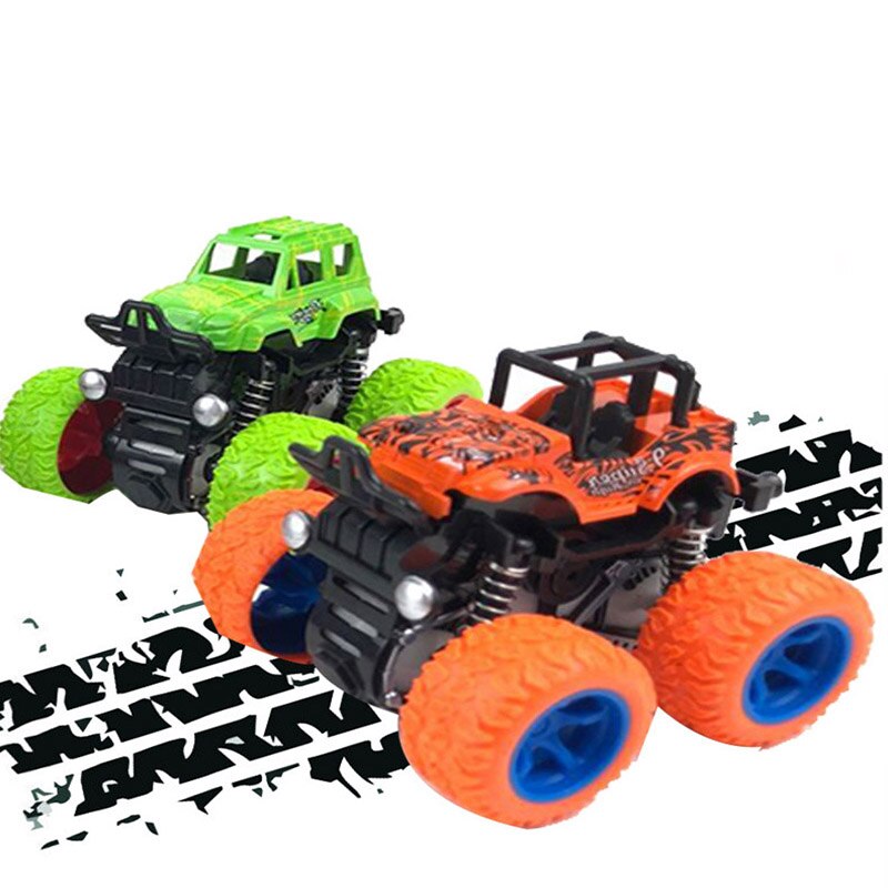 Mini Inertial Off Road Vehicle Pullback Children Toy Car Plastic Friction Stunt Car Juguetes Carro Toys Birthday For Kids