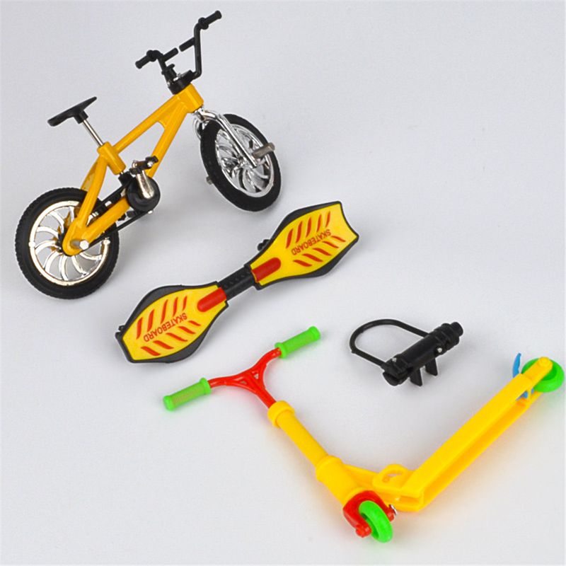 Mini scooter tohjuls scooter børns pædagogiske legetøj finger scooter cykel fingerboard skateboard: E