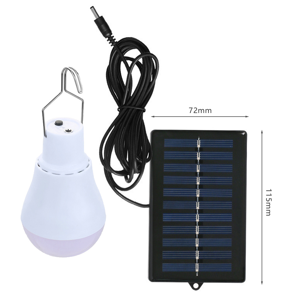 LED-lamp op zonne-energie, spaarlamp, draagbare wandlamp voor buiten, tuin, kamperen, wandelen, vissen, noodverlichting