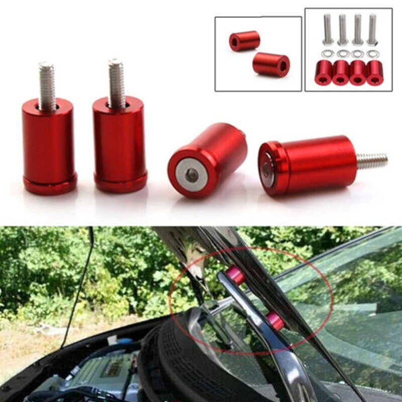 Red Bonnet Raisers Billet Hood Vent Spacer Riser Kits JDM Turbo Drift: Default Title