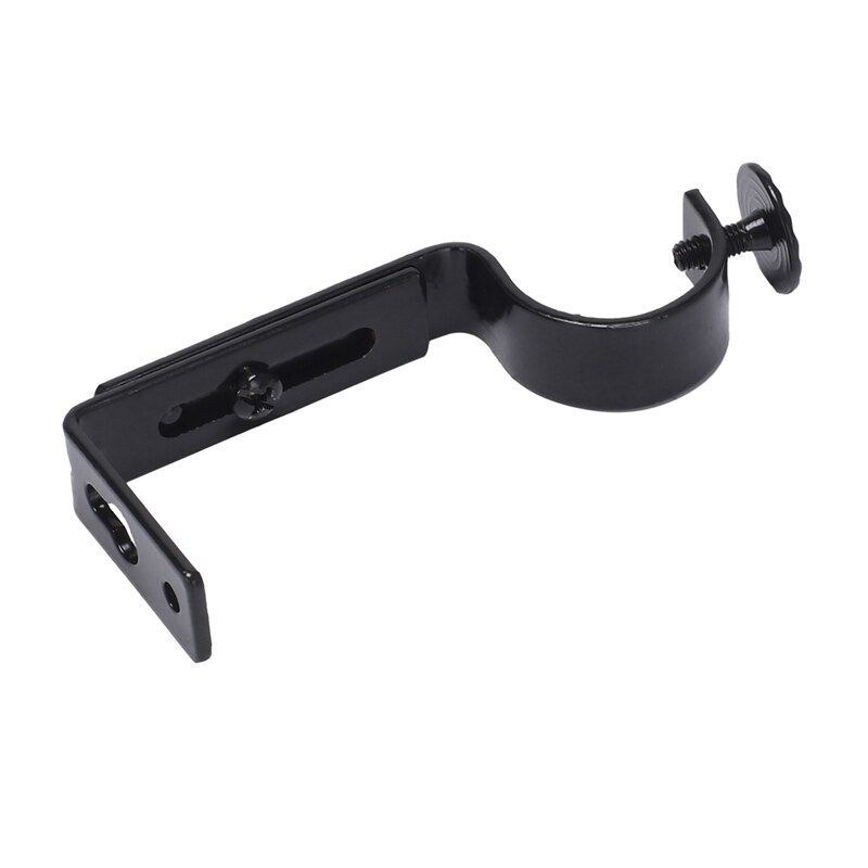 JFBL – supports de tringle à rideau réglables de couleur noire, 18 pièces, en acier de supérieure pour les murs