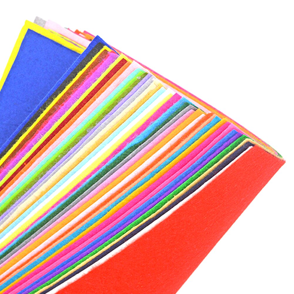 40 Sheets Scrapbook Students Teaching Aids Colorful Fabric Bulletin Board 1mm Thickness Costumes School Felt Cloth DIY Craft