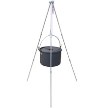 Outdoor camping equipment Fire Triangle Bracket Picnic BBQ Cooking Tripod Pot Hanging Camping Stove Grill Stand Holder