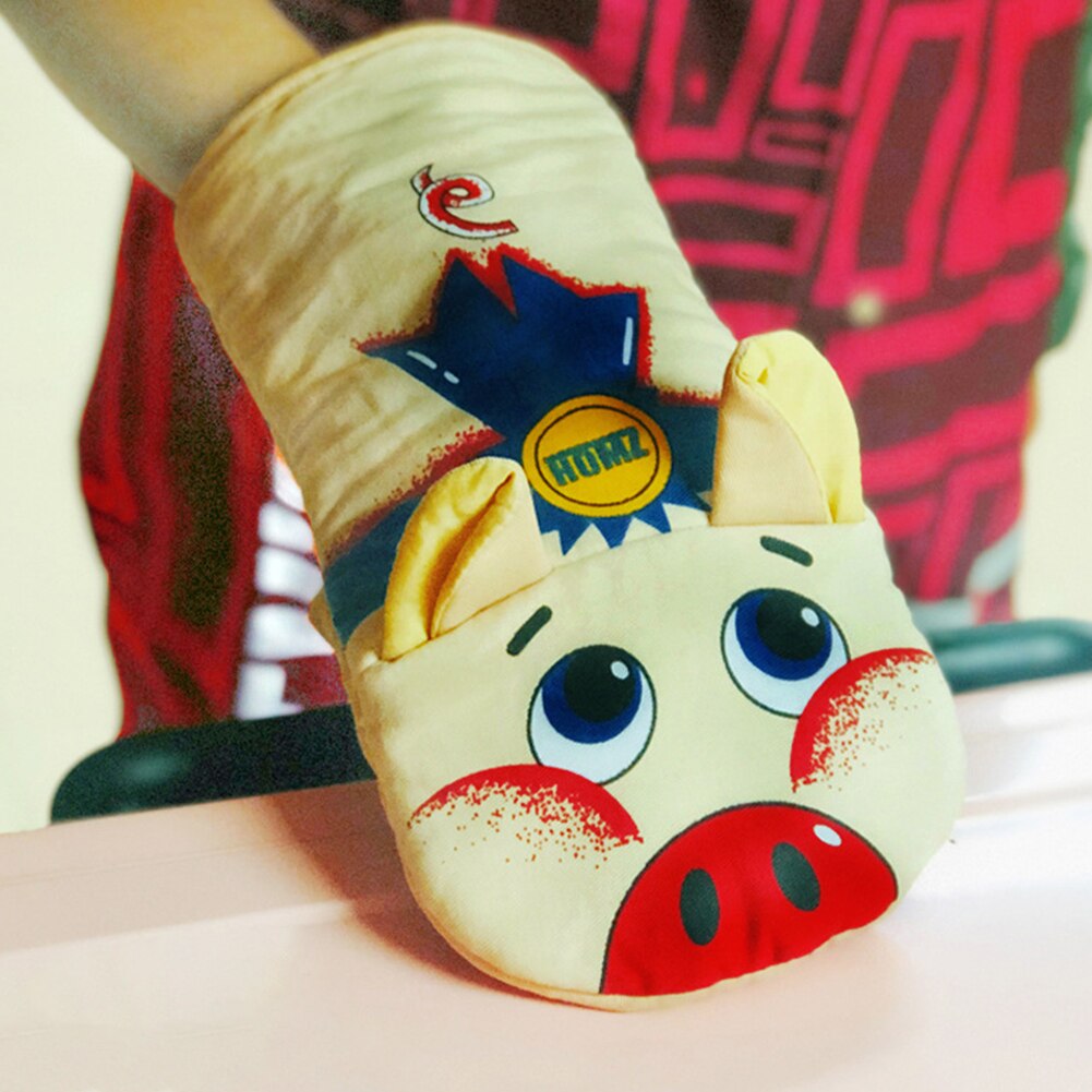 1Pc Nettes Schwein Nicht-Unterhose Anti-verbrühungen Küche Mikrowelle Handschuh Backofen Handschuh Position schweißen backofen küche handschuhe gant küche
