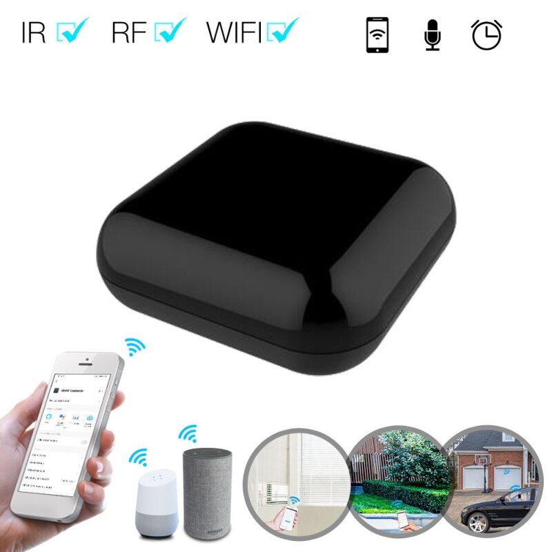 Smart Wireless Rf + Ir + Wifi Universele Afstandsbediening Tuya App Voice Control 433/315Mhz Werken Met alexa Google Thuis Voor Tv A/C: Default Title