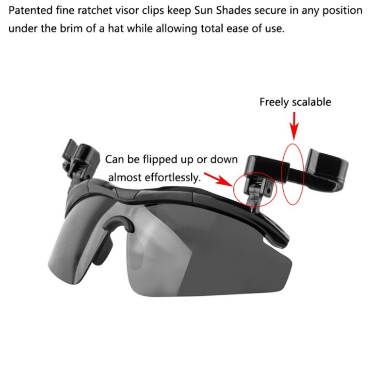 Moda stałe polaryzacyjne okulary wędkarskie kapelusz daszki sportowe klipsy czapka okulary przeciwsłoneczne w formie nakładki na wędkowanie kolarstwo piesze wycieczki golf okulary