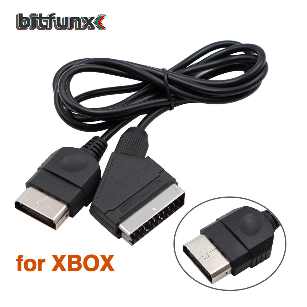 Bitfunx Scart Cable 1,8 m para PS2/PS1/Dreamcast/SEGA MD1/MD2Megadrive 1/Génesis 1/XBOX/WII/Saturn Video juego de Cable: for XBOX