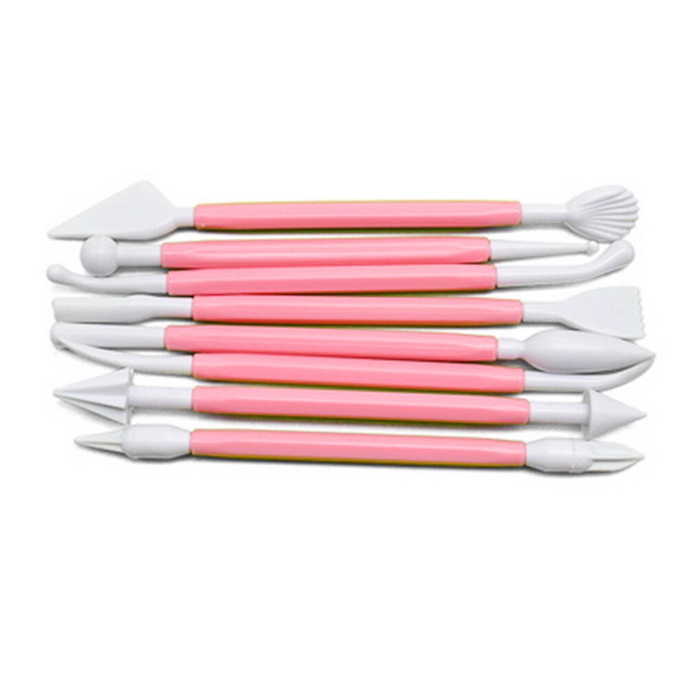 Klei Extruder Tool Zachte Klei Cake Tool Cake Decoratie Modeling Tool Craft Klei Model Gereedschap Creatieve Pen Taart Styling gereedschap: 8 pcs