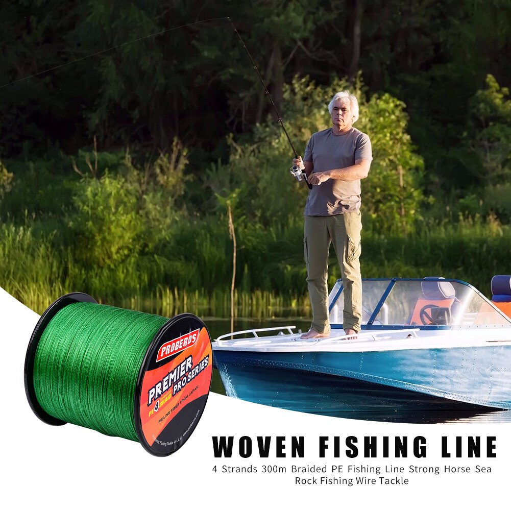 Pro beros 4 strengen gevlochten pe vislijn sterke paardenzee rots visdraad multifilament vislijn glad 300m