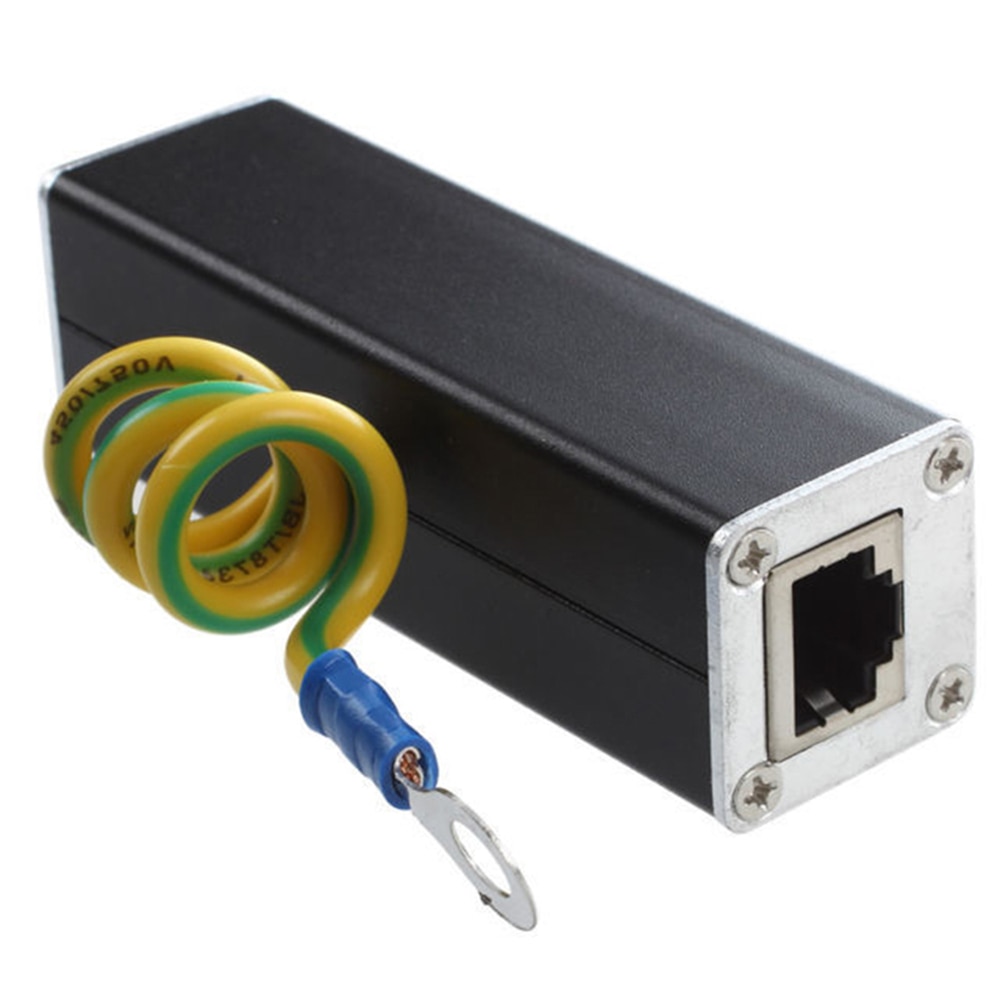 CAT5 CAT6 Protector PoE+Gigabit 1000Mbs RJ45 Jack To RJ45 Jack Ethernet Surge Protector Thunder Lightning Arrester POE Gigabit