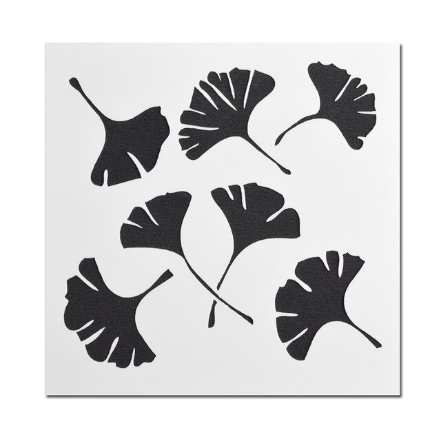 13Cm Boom Blad Gingko Diy Gelaagdheid Stencils Schilderij Plakboek Kleuring Embossing Album Decoratieve Kaart Template: Default Title