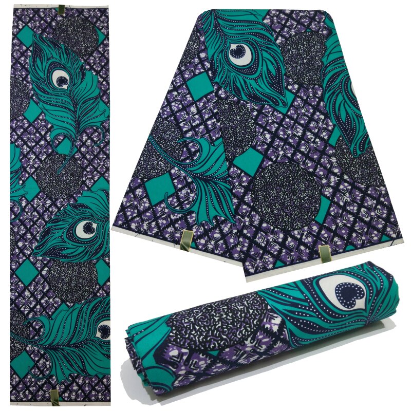 Polyester Afrikanischen Grünen Druck Stoff Ghana tissu wachs