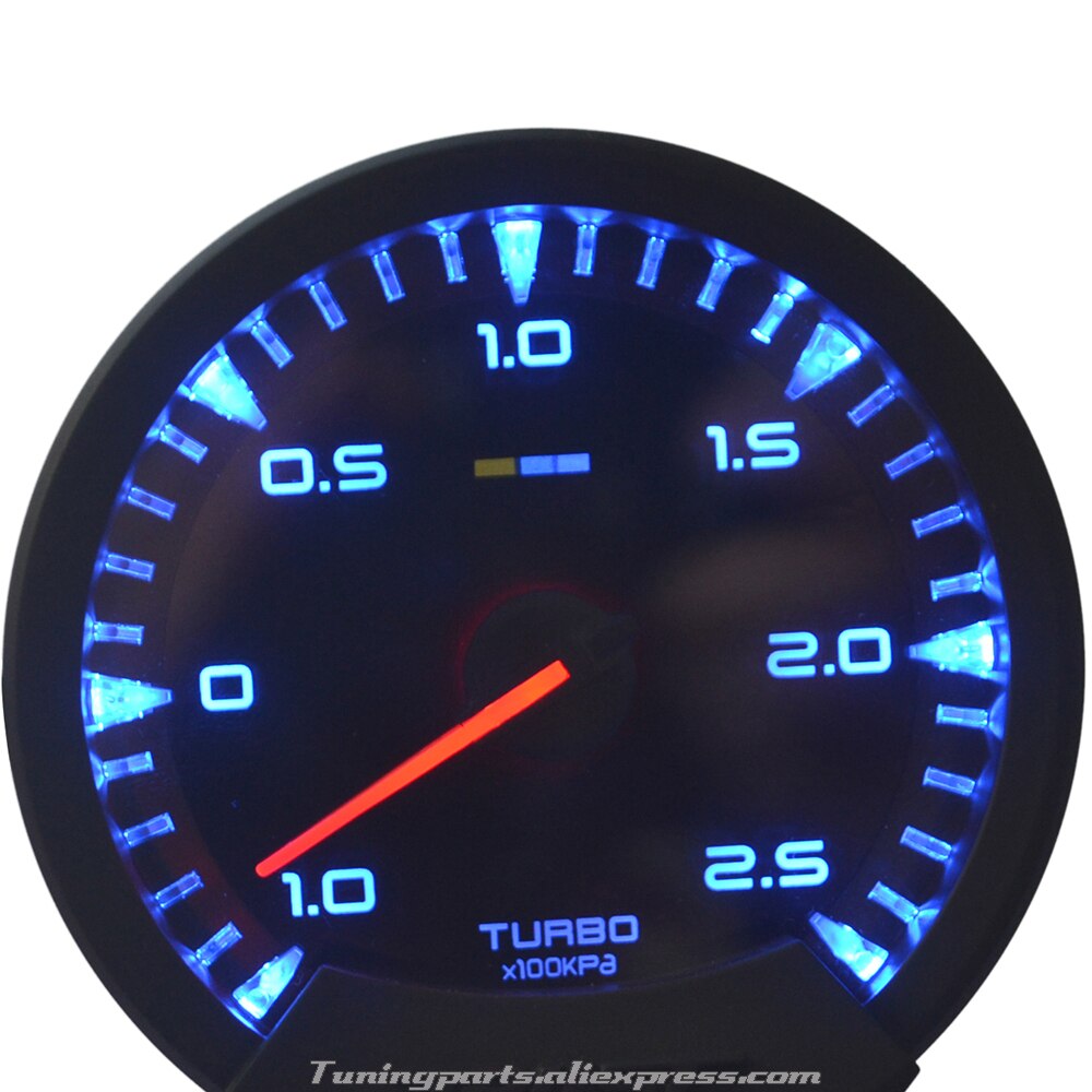 Jauge universelle d'eau à huile | Jauge automatique 7 lumières, température universelle de l'eau, pression à l'huile, Turbo/Boost mètre voiture