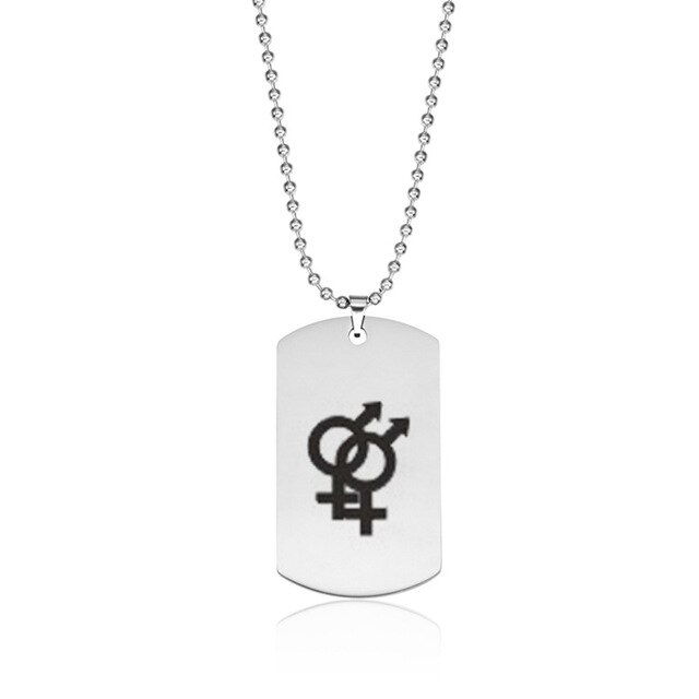 Regenboog Gay Pride Lgbt Rvs Driehoek Ketting Vrouwen Vriendschap Kettingen Mannen Hanger Sieraden: MXLC009607