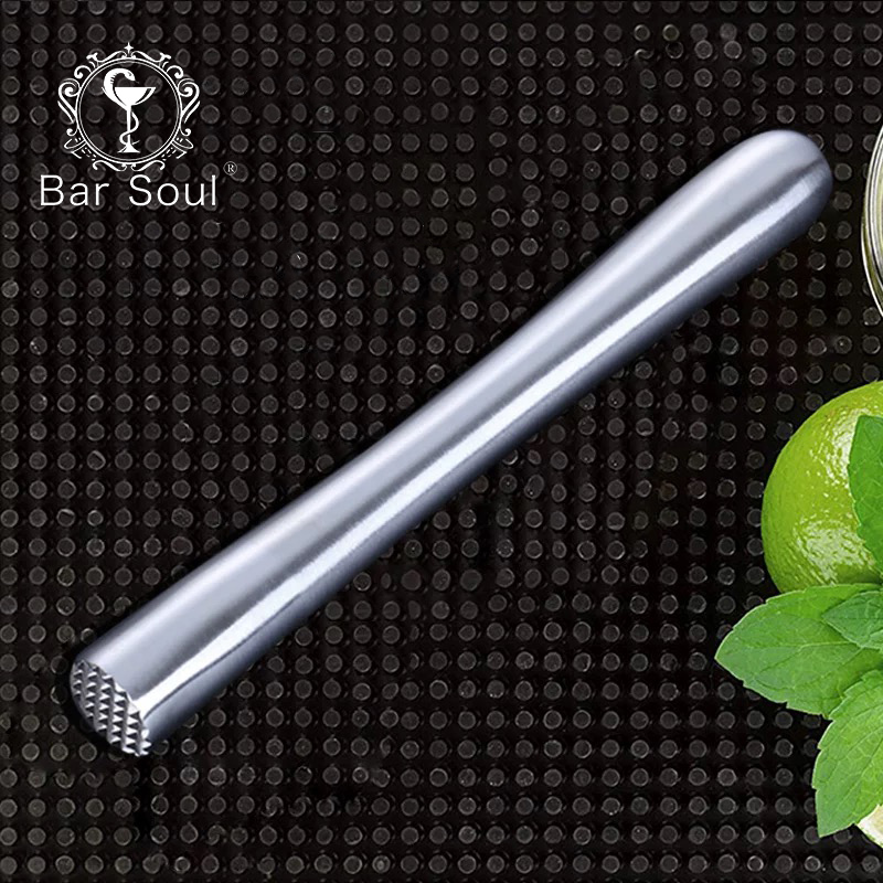 Bar Soul-Muddler de cóctel integrado de acero inoxidable, Muddler, triturador de frutas, especias, utensilios para barman