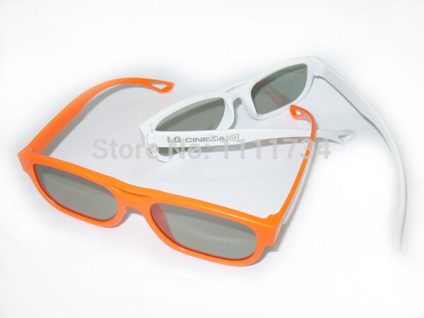 2pcs/set 3D polarized glasses fit for LG AG-F200 no flash Universal 3D cinema RealD 3D TV