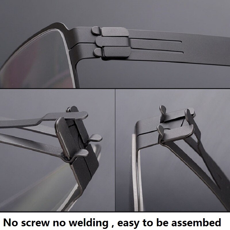 Montura de gafas de doble haz para miopía para hombre, anteojos delgados sin tornillo, ultraligeros, caja Original, Berlín, Alemania, 2022