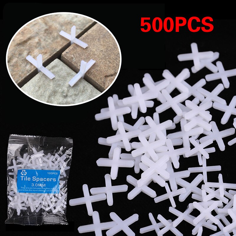 500Pcs Keramische Tegel Kloof Locator Plastic Cross 2Mm Keramische Tegel Wedge Locator Vloer Muur Leveling Systeem Leggen Tool