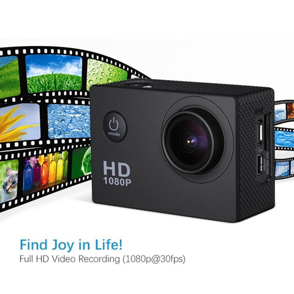 Caméra d&#39;action numérique étanche 2.0 &quot;HD 1080P/24fps, capteur CMOS, objectif grand Angle 1080P, caméra de sport professionnelle