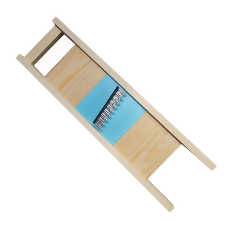 Wood Potato Grid Slicer Potato Net Flower Vegetable Slicer Corrugated Chopper Cutter Wave Cutter Potato Grid Slicer Chipper Tool: Default Title