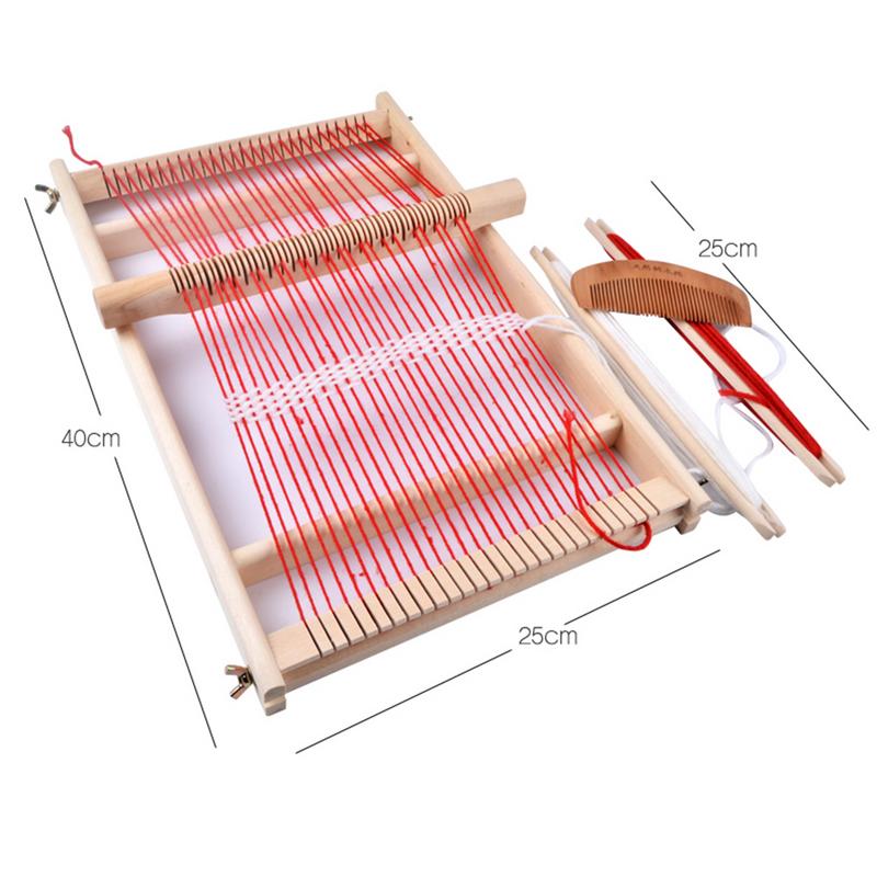 Weaving Loom Kit Hand-Woven DIY Suit Household Tapestry Scarf Wooden Multifunctional Loom Sewing Machine