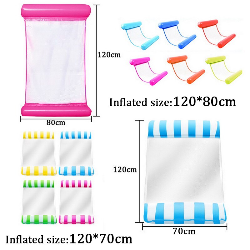 Water Hangmat Fauteuil Opblaasbare Drijvende Bed Zwembad Drijvende Zwemmen Matras Zee Zwemmen Ring