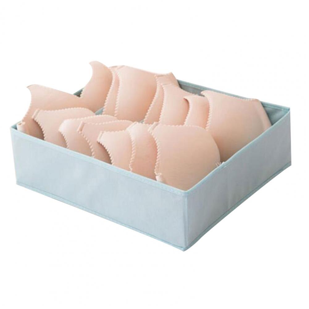 6/7/24 Grids Underwear Storage Drawer Organizer Non Woven Fabric Drawer Divider Box for Bra Socks Clothes Organizer Storage Box: Blue 7Cells