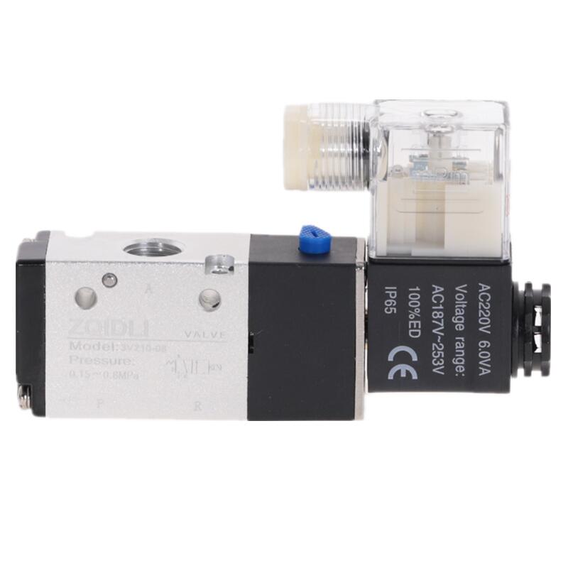 Pneumatic Solenoid Valve 3 Way 2 Position Air Directional Control 3V210-08 DC12V DC24V AC110V AC220V: 3V210-08 / DC 24V