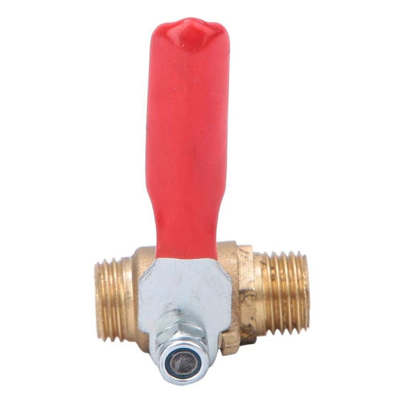 5 Ball Valves, Brass Ball Valve, G1/4 Double External Thread Air Compressor Ball Valve