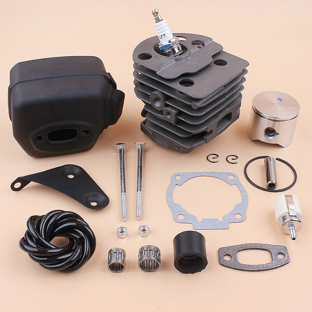 Kettingzaag Rebuild Gebruik 45 Mm Cilinder Zuiger & Uitlaat Beugel Bout Motor Kit Voor Husqvarna 50 51 55 Motor Reserveonderdelen onderdelen 503168301