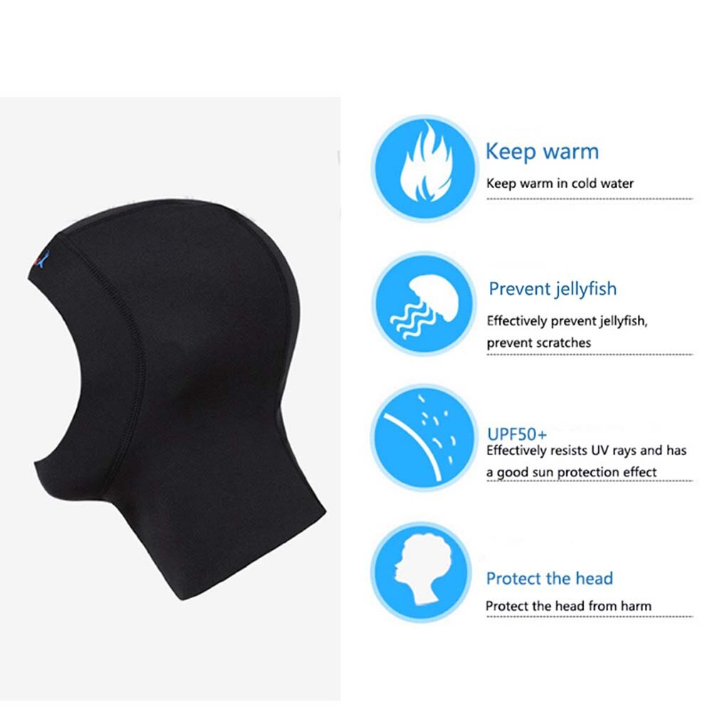 3mm neoprene diving hat uniex NCR fabric swimming cap winter cold-proof wetsuits head cover helmet swimwear 1pcs