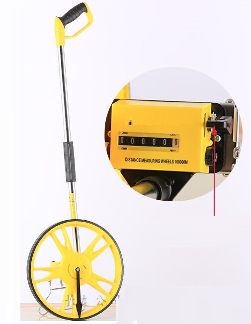 hand push mechanical distance measuring wheel road meter wheel ground range finder gauge: 30200093