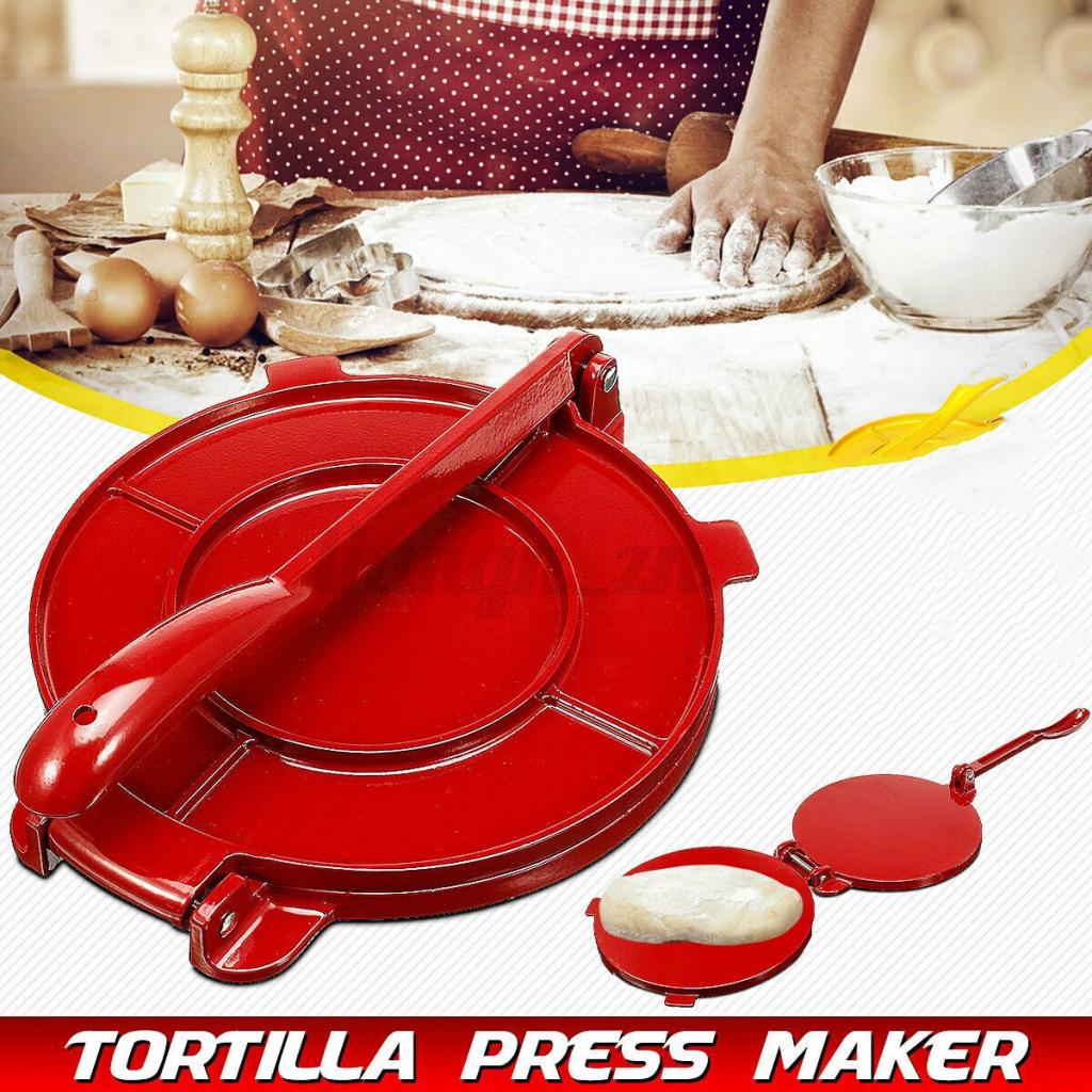 Tortillapresser Kesoto - 8" Støbejern Aluminium - Værktøj til Tortillas og Tærter