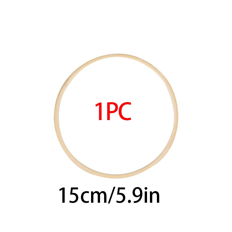Cerceau rond en bambou pour broderie, 8-40.5cm, cercle rond en bois, bricolage artistique, outils de croix, couronne de fleurs, décoration de maison: 15cm