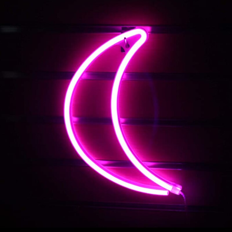 Führte mond Neon- nacht licht zeichen für raum dekoration benutzerdefinierte LED lichter zeichen hause schlafzimmer Zauberstab Party Dekor