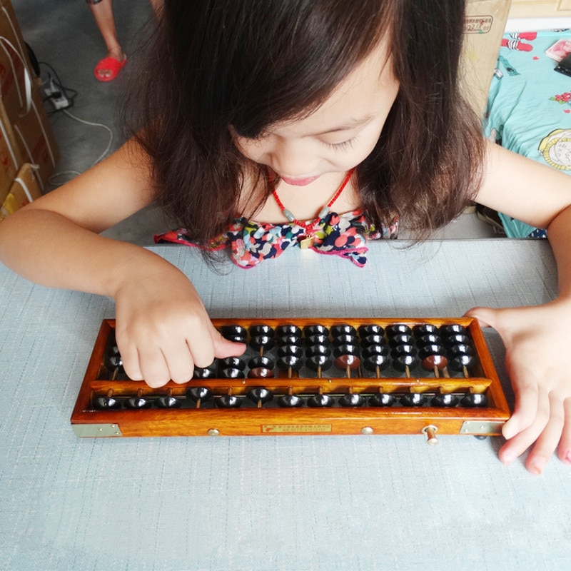 Houten Frame Klassieke Oude Rekenmachine Abacus Soroban Kunststoffen Kraal Speelgoed Ontwikkelen Kid 'S Wiskunde Intelligentie Ontwikkel