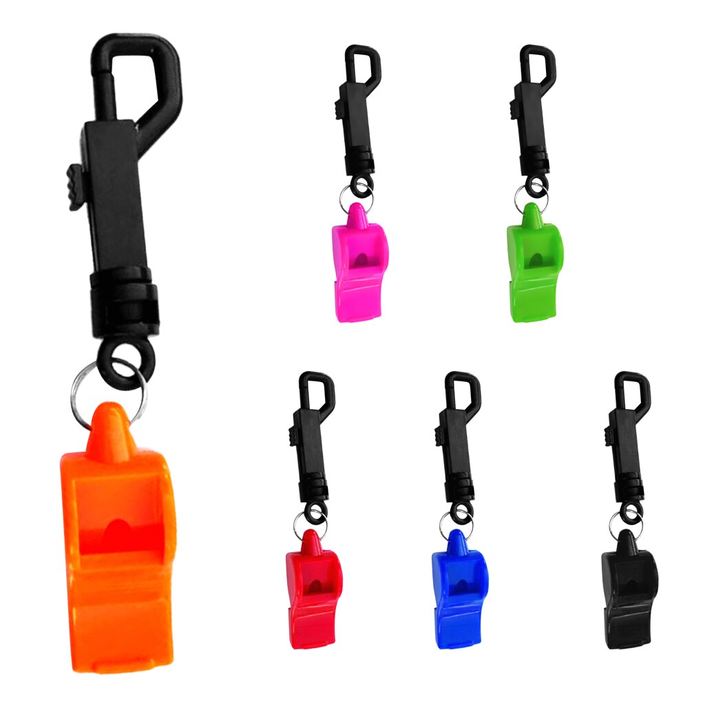 6x buceo snorkel silbato de seguridad submarino con cinturón de broche Clip